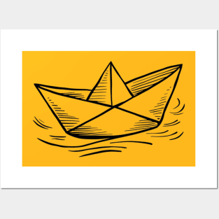 Voyage of Imagination: Paper Boat Adventure Tee Posters and Art